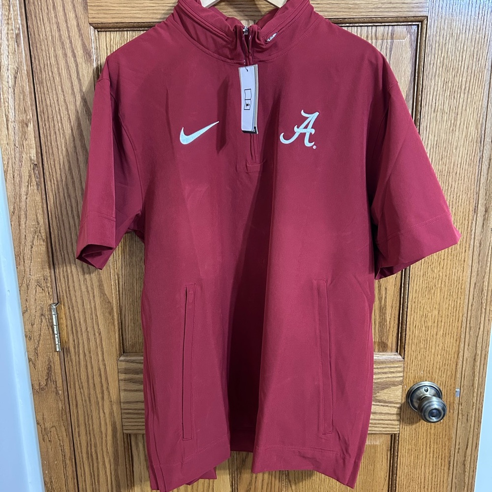 Nike Alabama Crimson Tide  Short-Sleeve Pullover with White Alabama A Logo